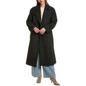 Proenza Schouler White Label Womens Ronan Wool-Blend Coat, Black